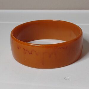 8 Inch Vintage Orange Bakelite Bangle